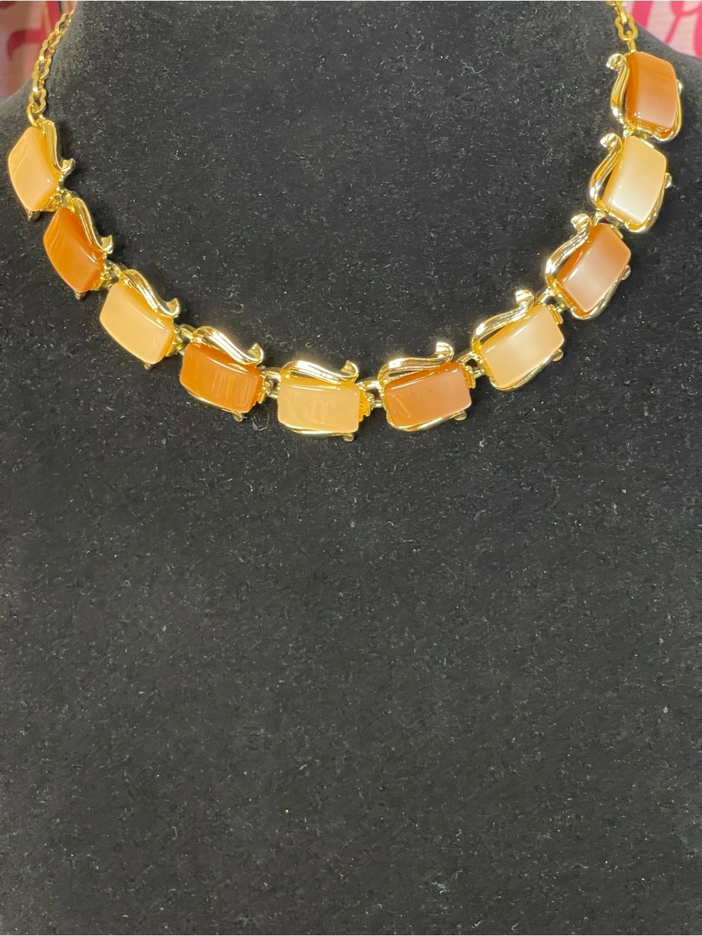 Vintage coco thermostat necklace